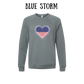 PP - One Nation One Heart - Sponge Fleece Raglan Sweatshirt - Blues, Purples