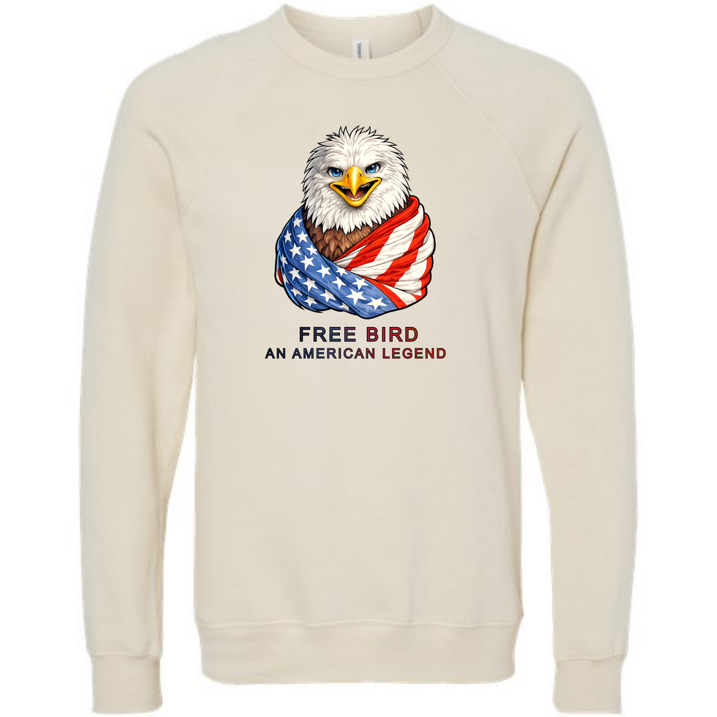 Free Bird An American Legend - Sponge Fleece Raglan Sweatshirt - Assorted Colors