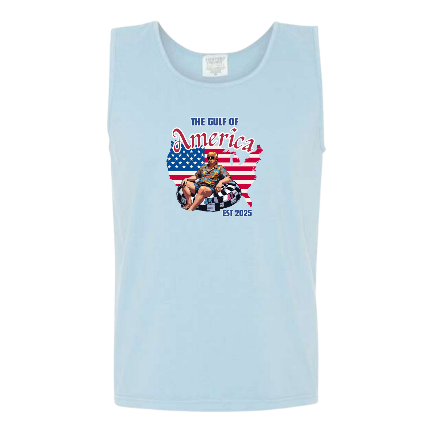The Gulf of America - Comfort Colors - Unisex Tank - Neutral Colors & Blues