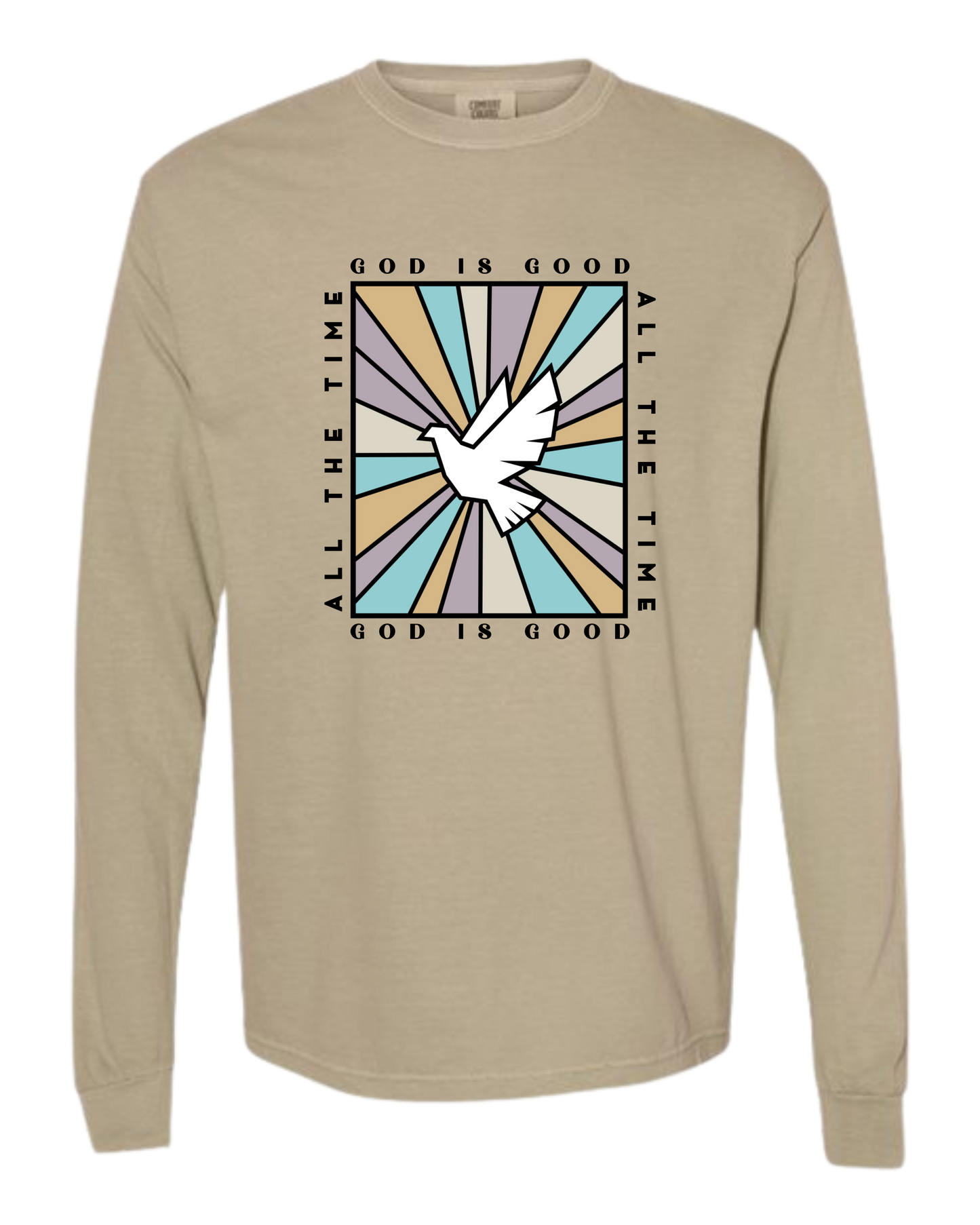 God Is Good - Comfort Colors - Heavyweight Long Sleeve Tee - Neutral Colors