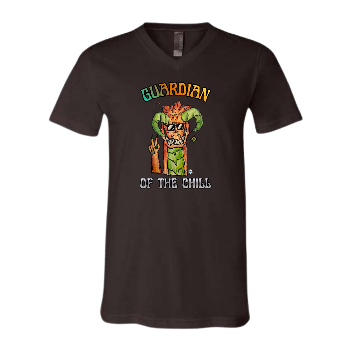 Guardian of The Chill - Bella+Canvas - Unisex V-Neck - Neutral Colors