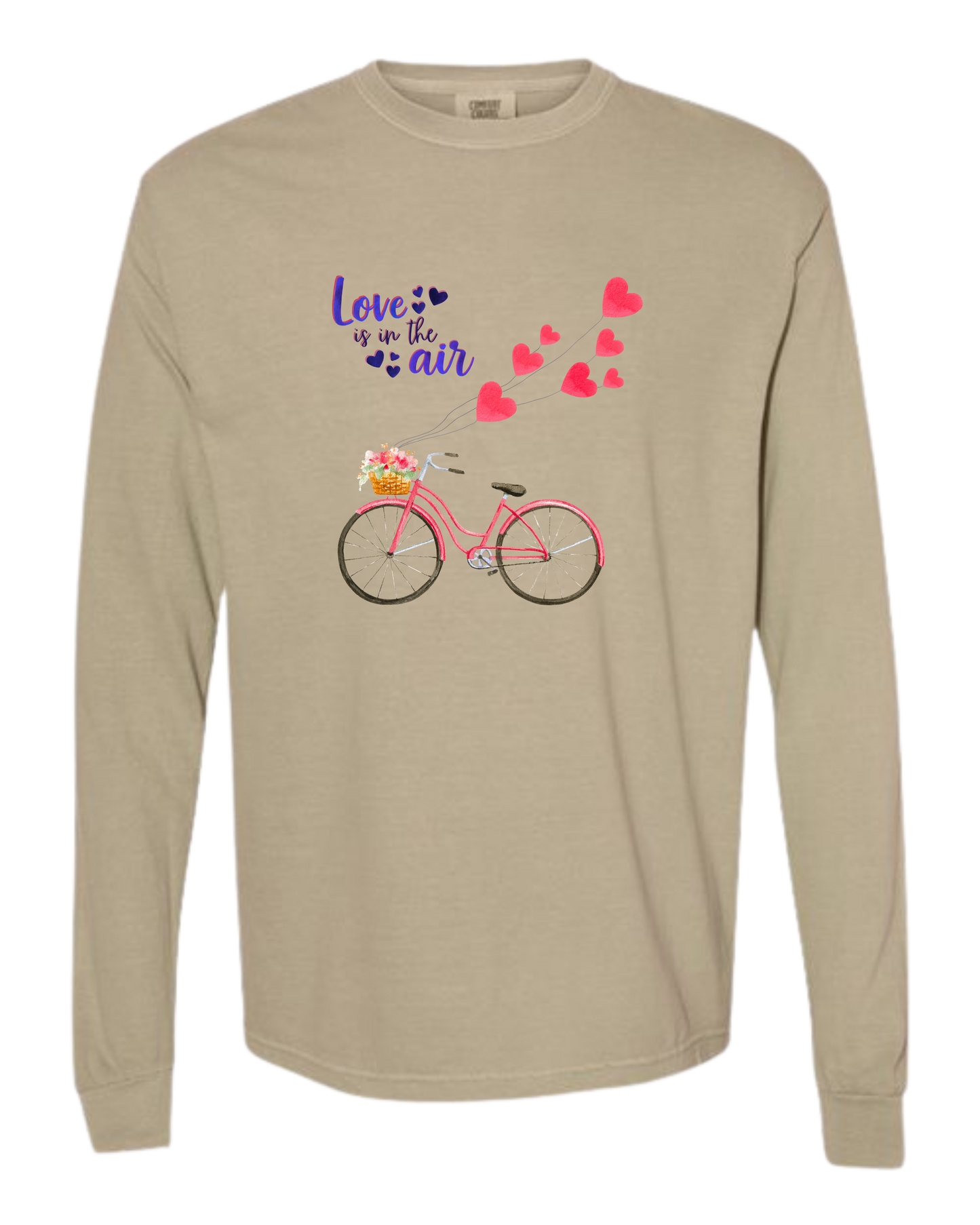 Love is in the Air - Comfort Colors - Heavyweight Long Sleeve Tee - Neutral Colors