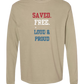 Saved. Free. Loud & Proud - Comfort Colors - Heavyweight Long Sleeve Tee - Neutral Colors