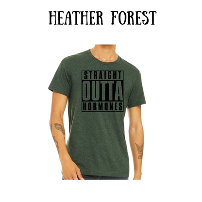 straight outta hormones - unisex tee - greens