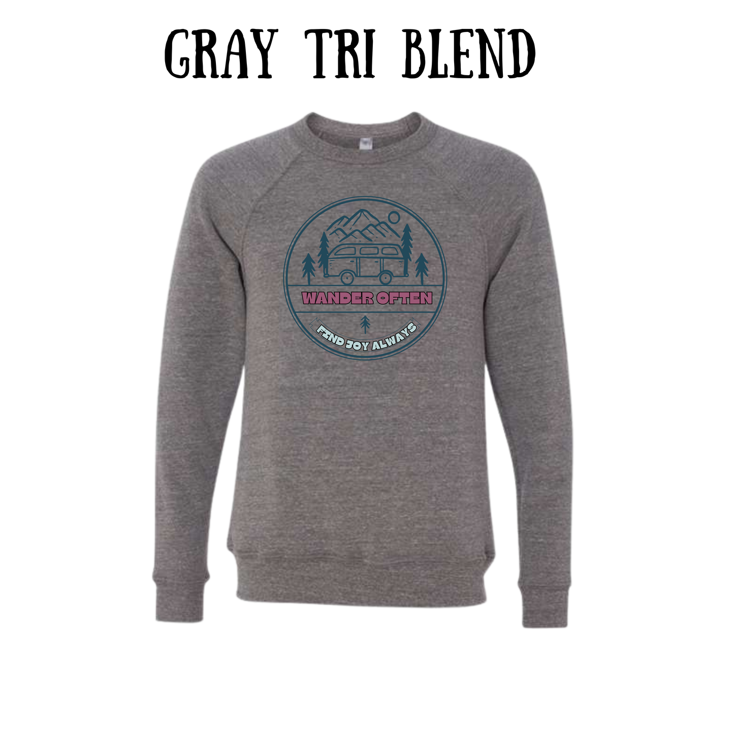 CP - Wander Often - Sponge Fleece Raglan Sweatshirt - Greens, Neutrals