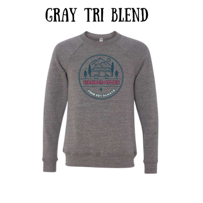 CP - Wander Often - Sponge Fleece Raglan Sweatshirt - Greens, Neutrals