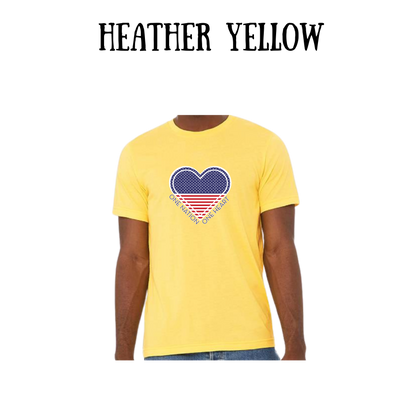 PP - One Nation One Heart - Unisex Tee - Yellows, Oranges, Reds