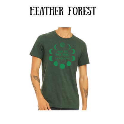 when the moon speaks - unisex tee - greens