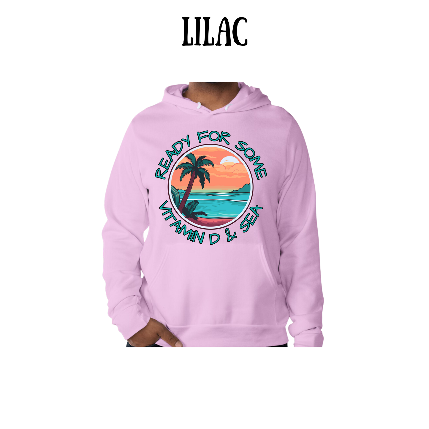 VP - Ready For Some Vitamin D & Sea - Sponge Fleece Hoodie - Blues, Purples