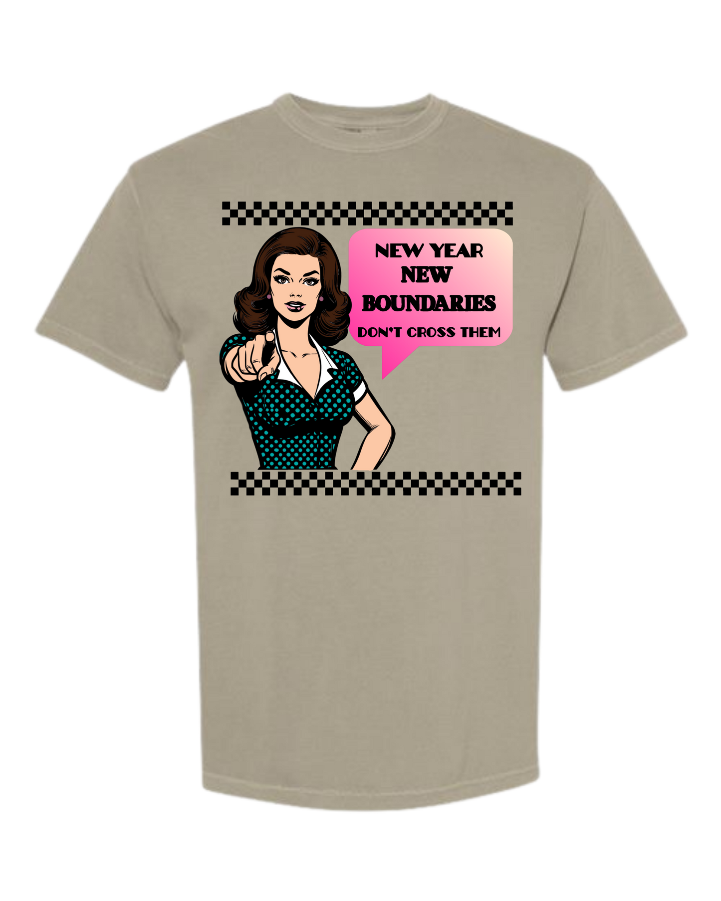 New Year New Boundaries - Comfort Colors - Heavyweight Unisex Tee - Neutrals