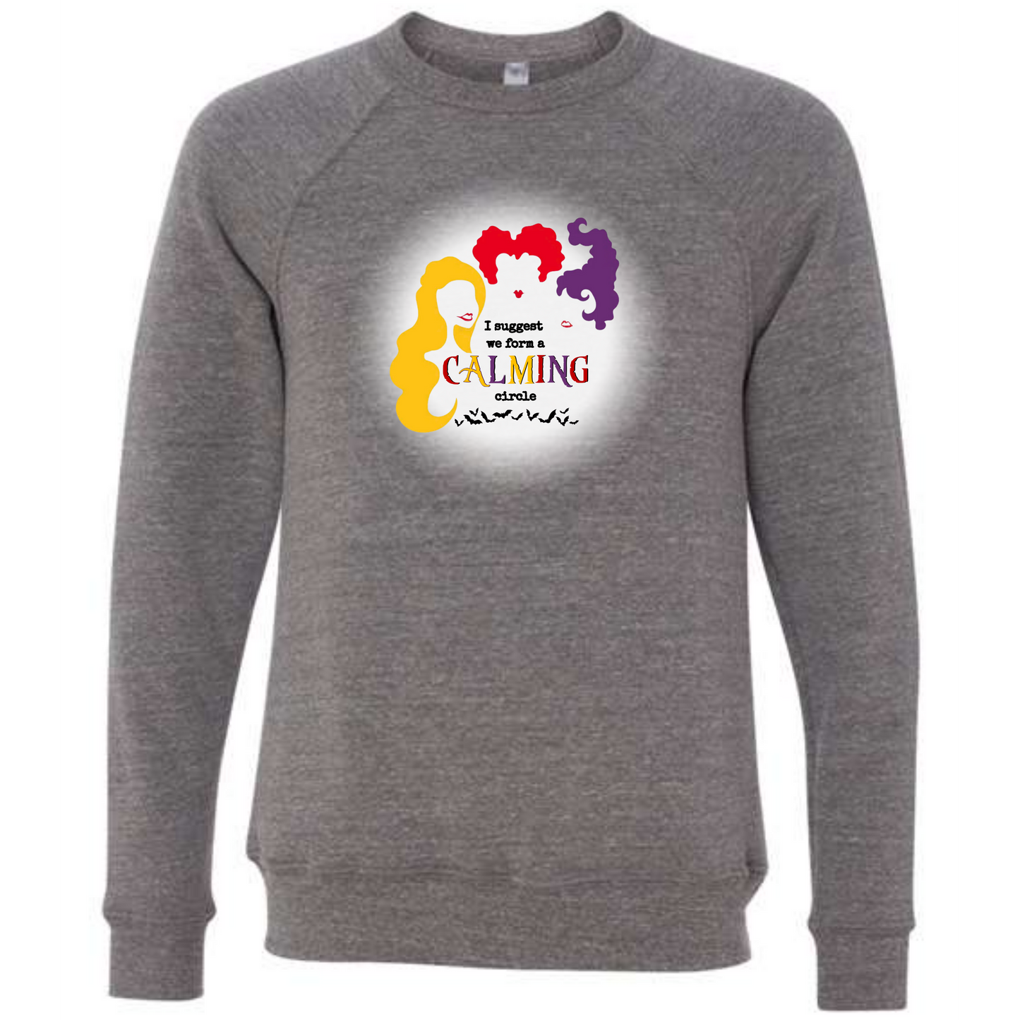 HP - Calming Circle - Sponge Fleece Raglan Sweatshirt - Greens, Neutrals