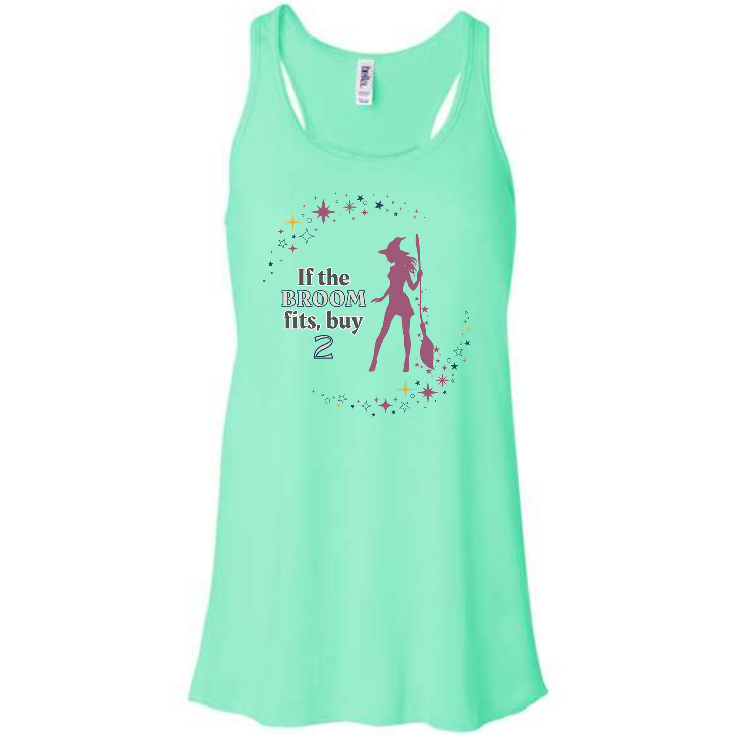 HP - If The Broom Fits - Women's Flowy Racerback Tank