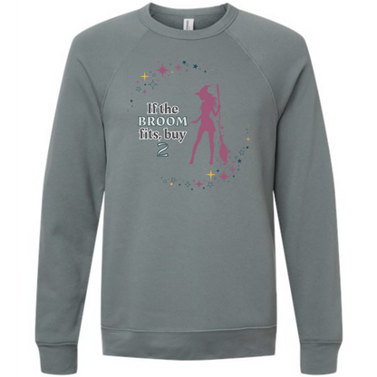 HP - If The Broom Fits - Sponge Fleece Raglan Sweatshirt - Blues, Purples