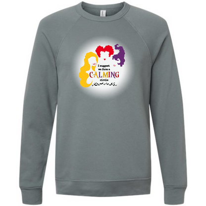 HP - Calming Circle - Sponge Fleece Raglan Sweatshirt - Blues, Purples