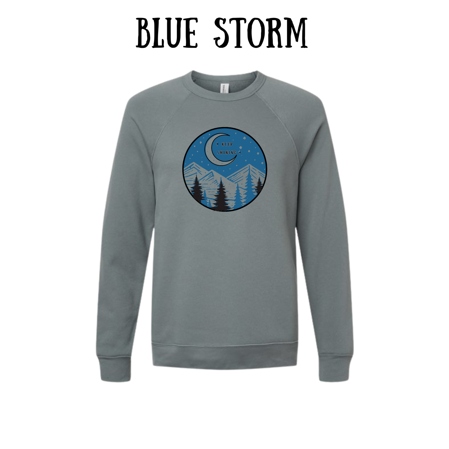 OP - Keep Shining - Sponge Fleece Raglan Sweatshirt - Blues, Purples