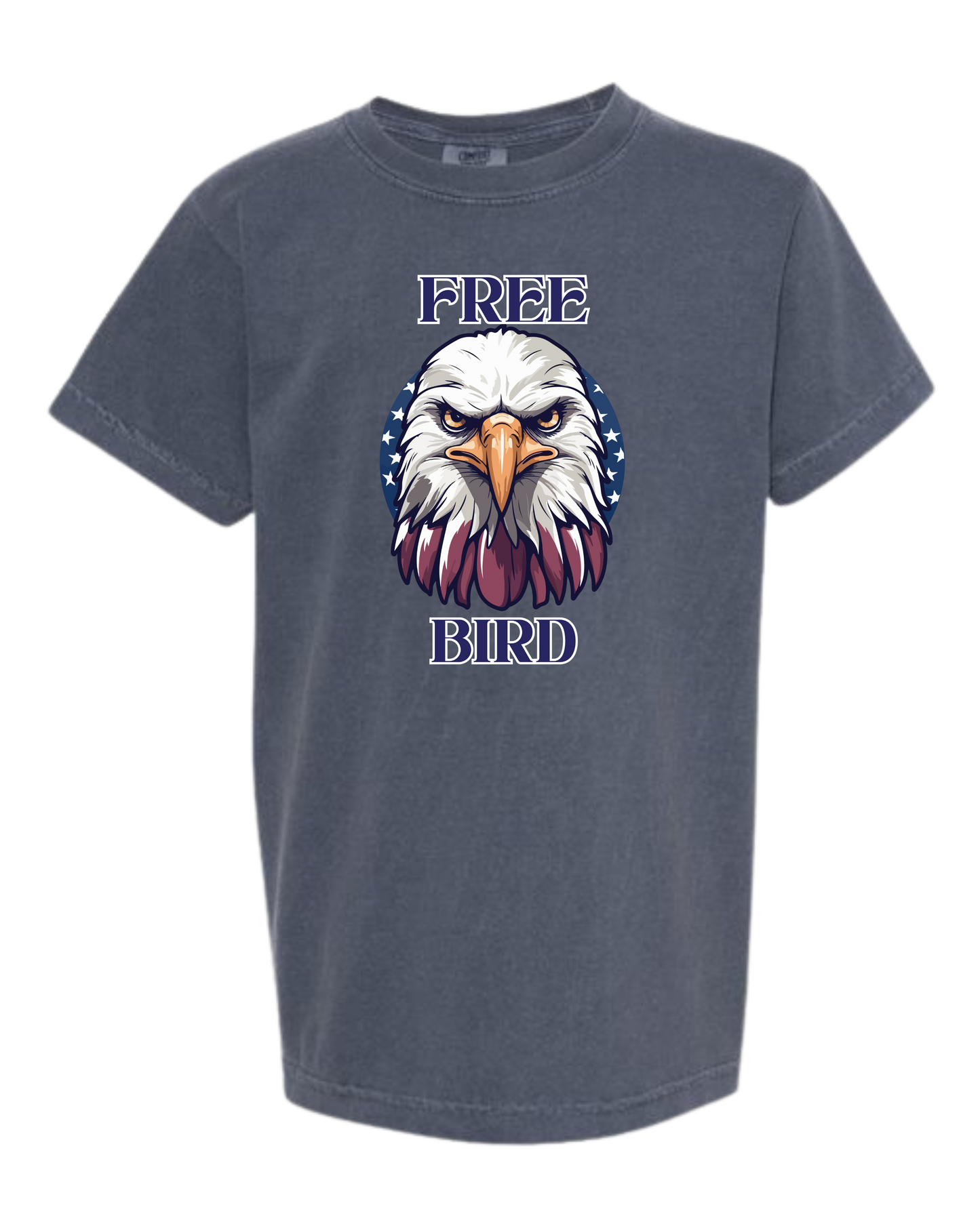 Free Bird - Comfort Colors - Heavyweight Youth Tee - Neutral Colors & Blues