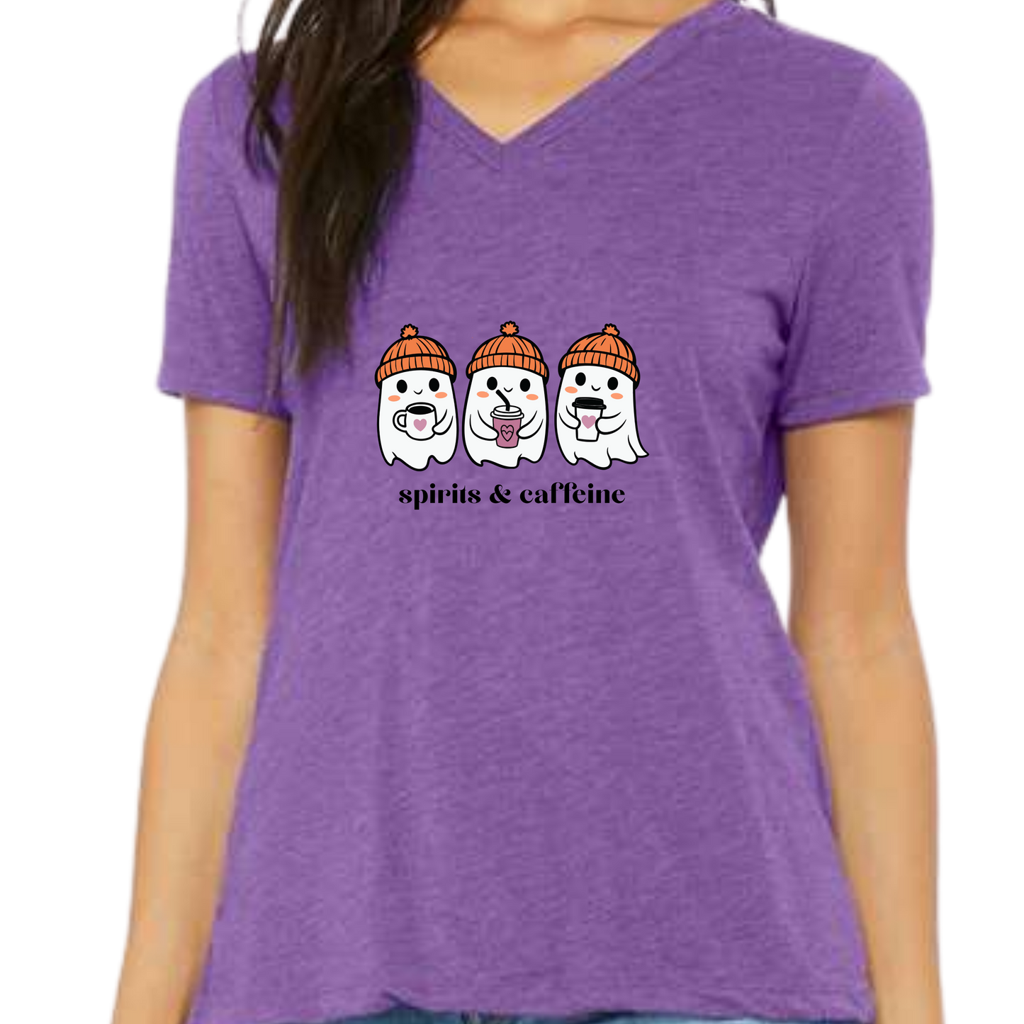 Spirits & Caffeine - Women's V-Neck - Assorted Colors