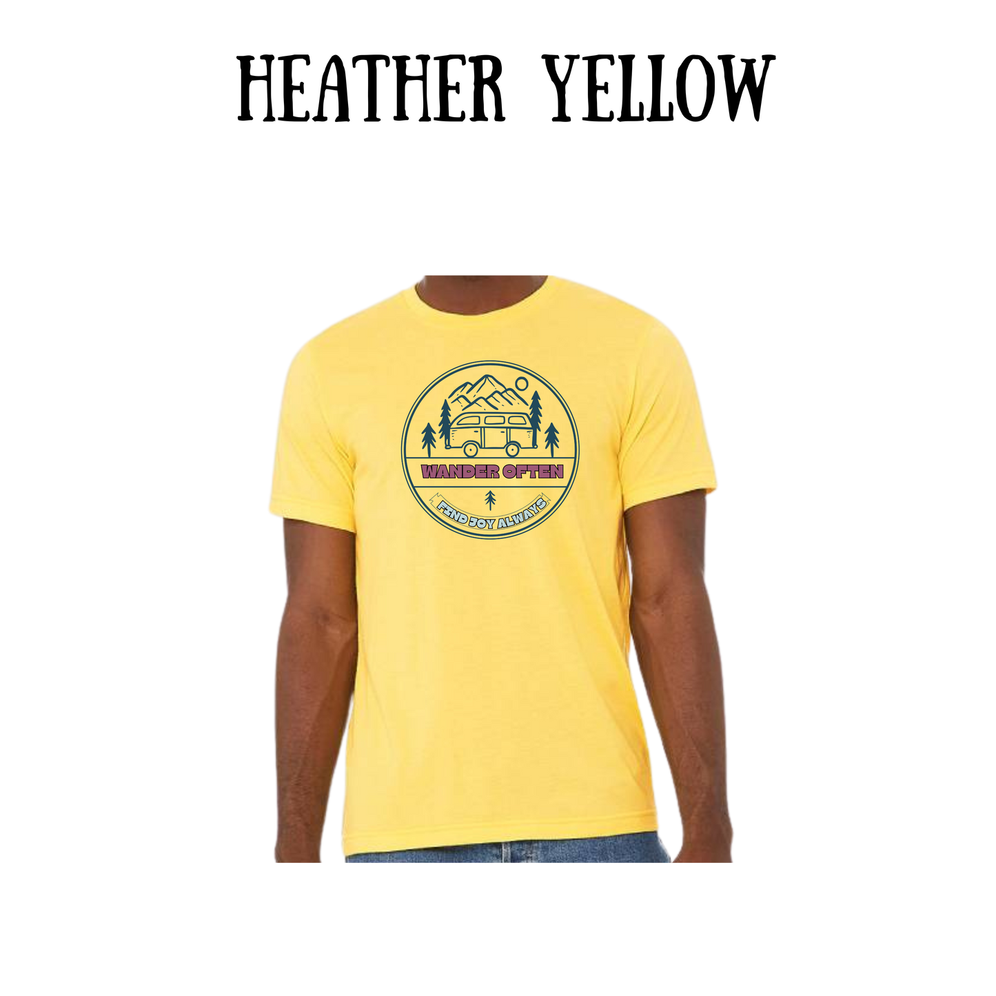 CP - Wander Often - Unisex Tee - Yellows, Oranges, Reds