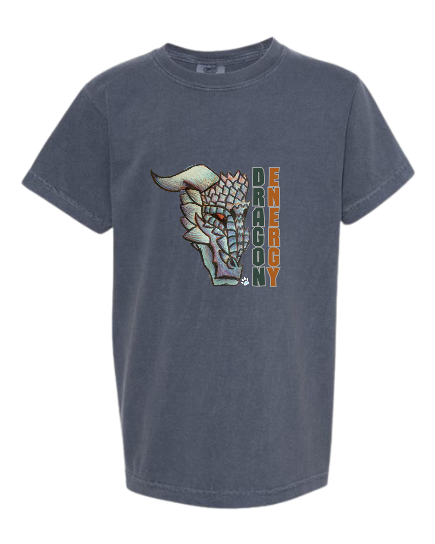 Dragon Energy - Comfort Colors - Heavyweight Youth Tee - Neutral Colors & Blues