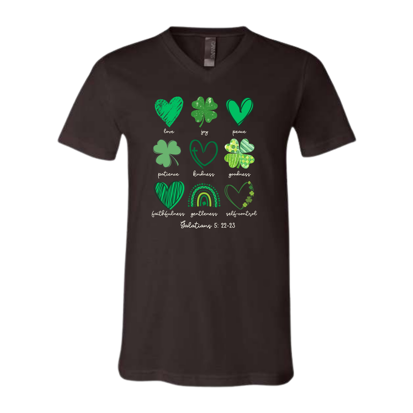 Galatians 5 - St Patrick's Day - Bella+Canvas - Unisex V-Neck - Neutral Colors