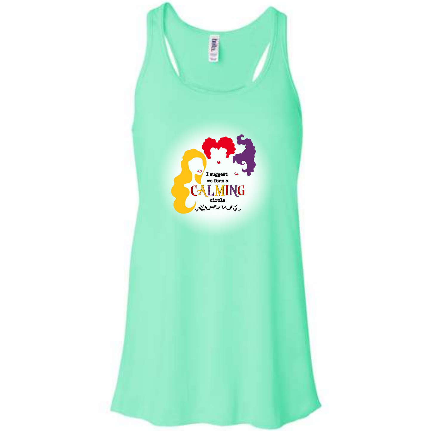 Calming Circle - Women's Flowy Racerback Tank - Assorted Colors