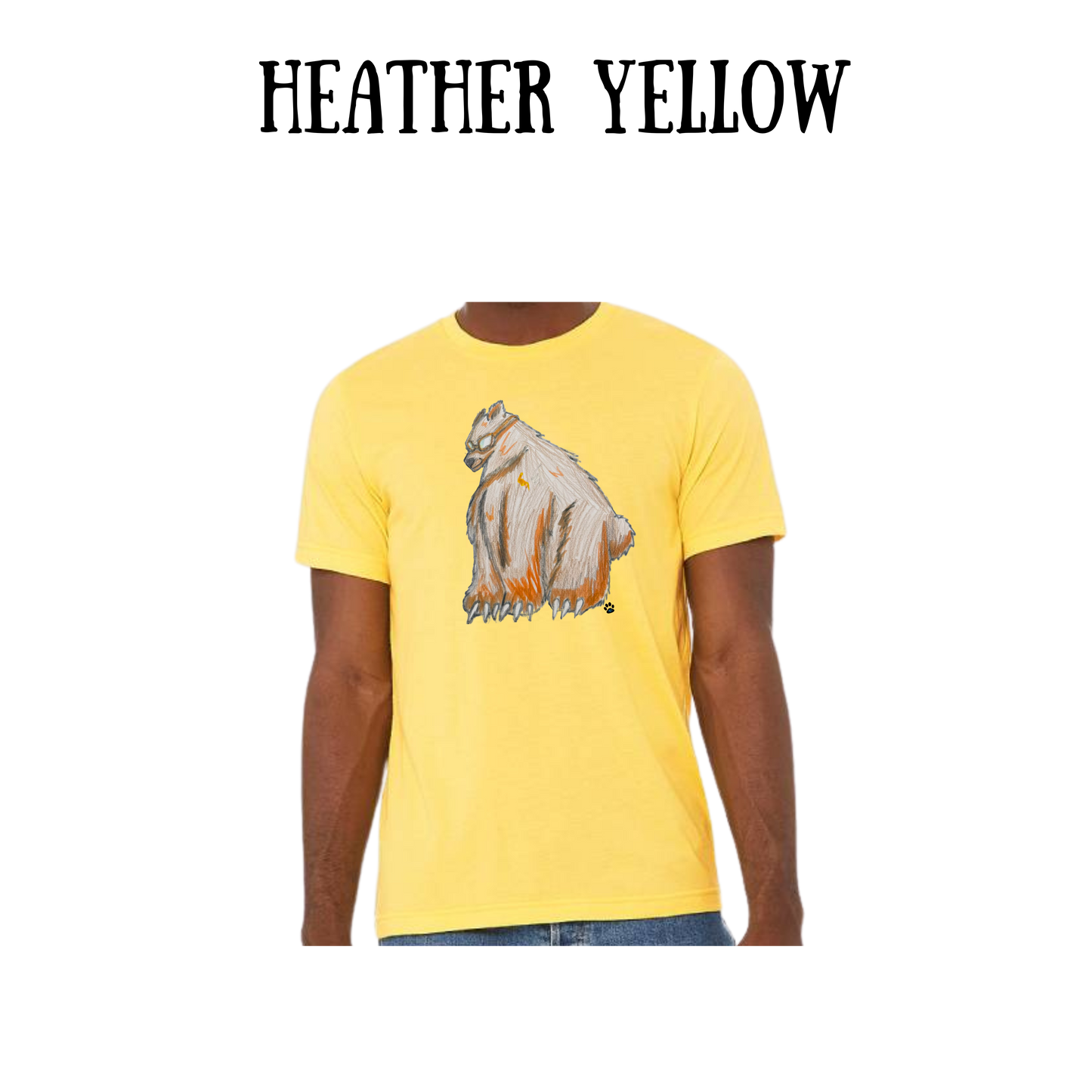 AC - Muscle Bear - Unisex Tee - Yellows, Oranges, Reds