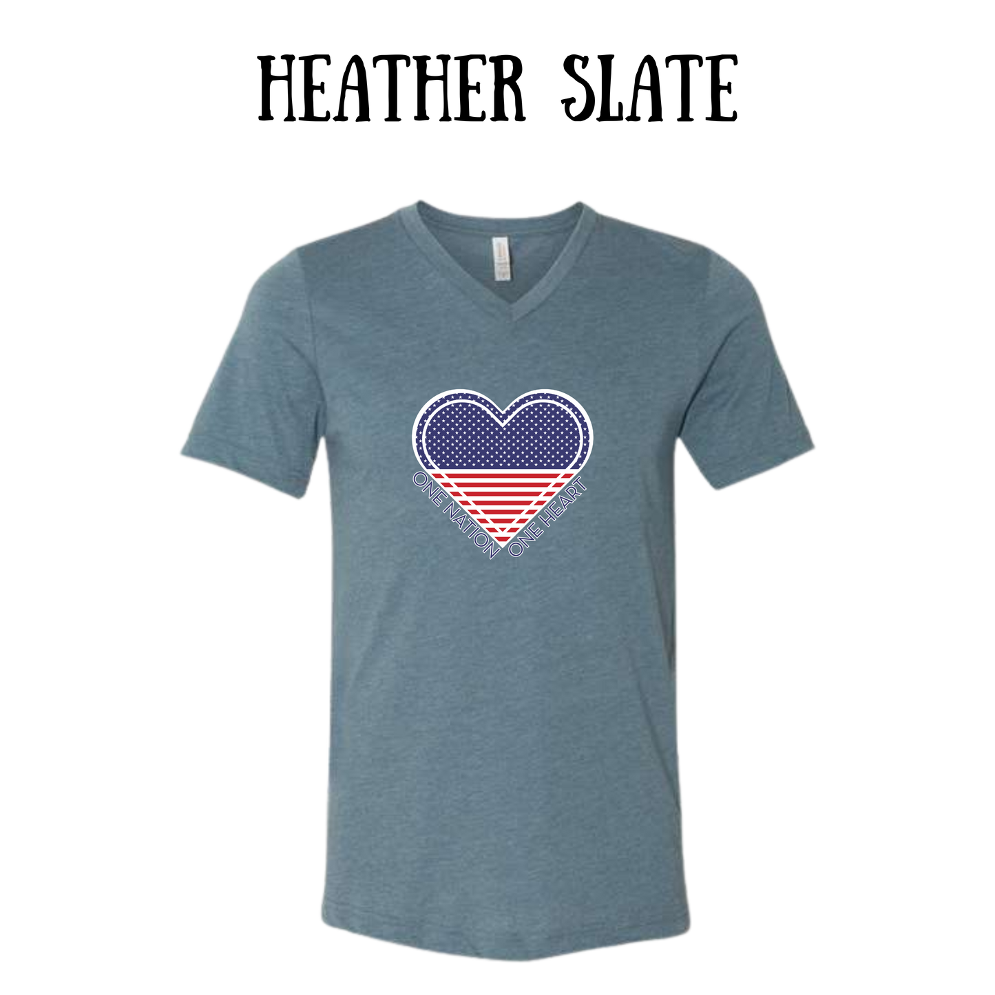 PP - One Nation One Heart - Unisex V-Neck - Assorted Colors