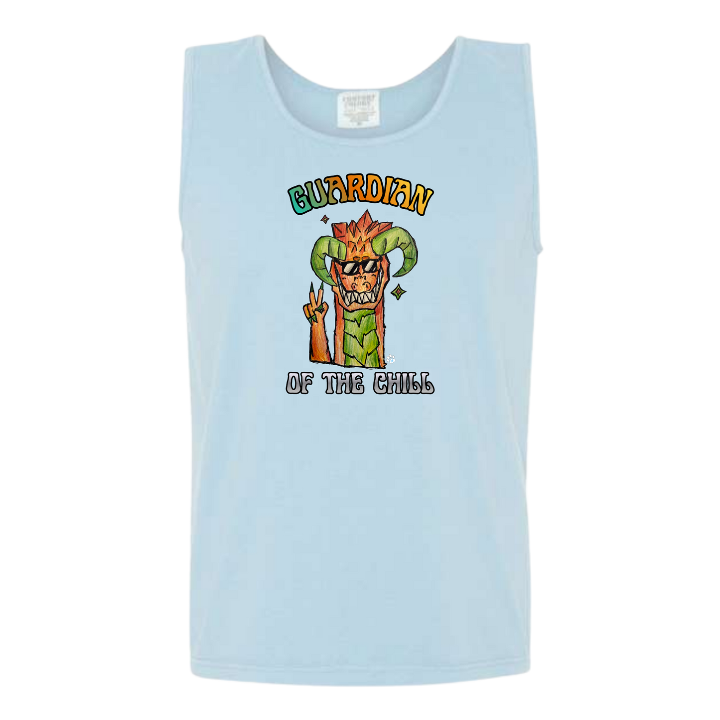 Guardian of The Chill - Comfort Colors - Unisex Tank - Neutral Colors & Blues