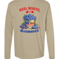 Red, White, And Blueberries - Comfort Colors - Heavyweight Long Sleeve Tee - Neutral Colors