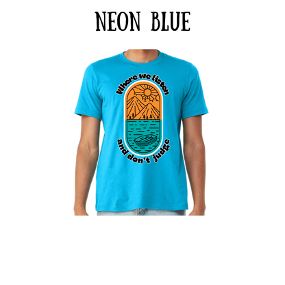 CP - Where We Listen and Don't Judge - Unisex Tee - Blues
