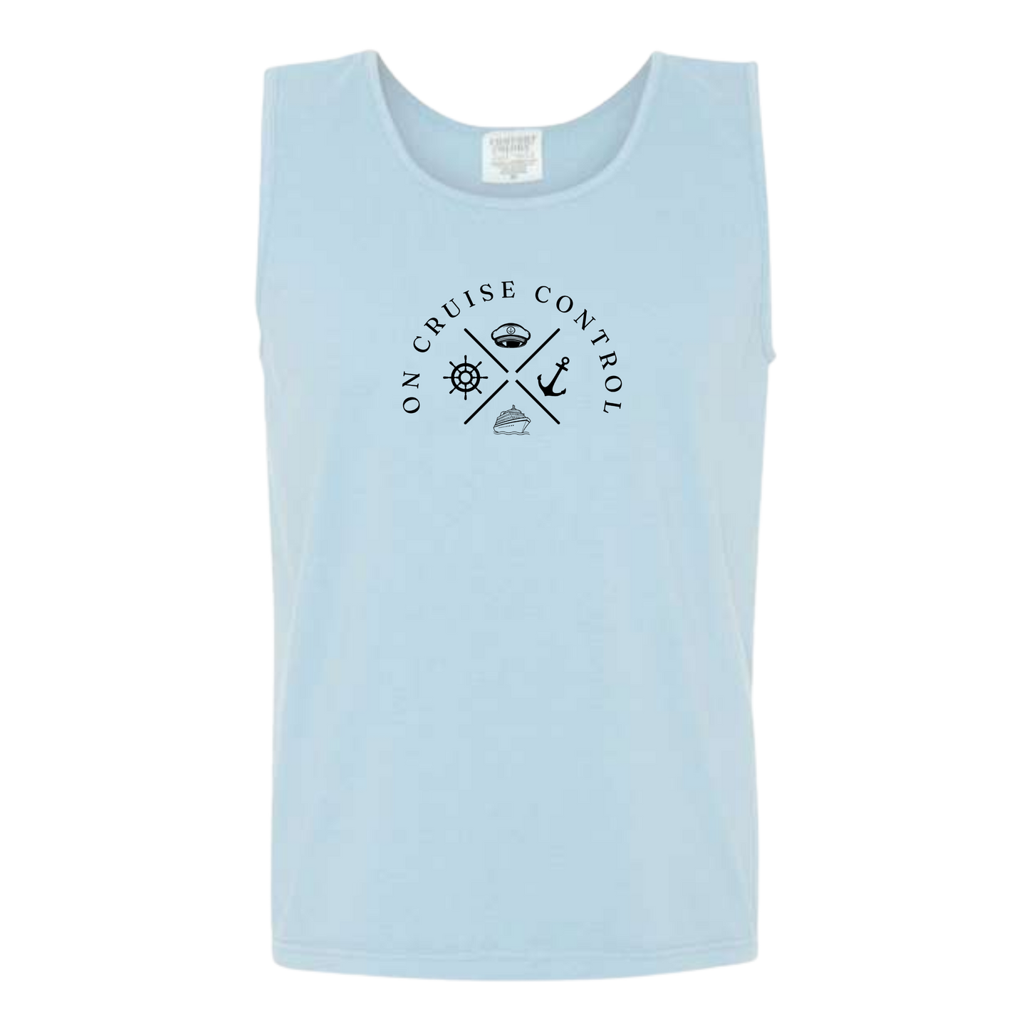 On Cruise Control - Comfort Colors - Unisex Tank - Neutral Colors & Blues
