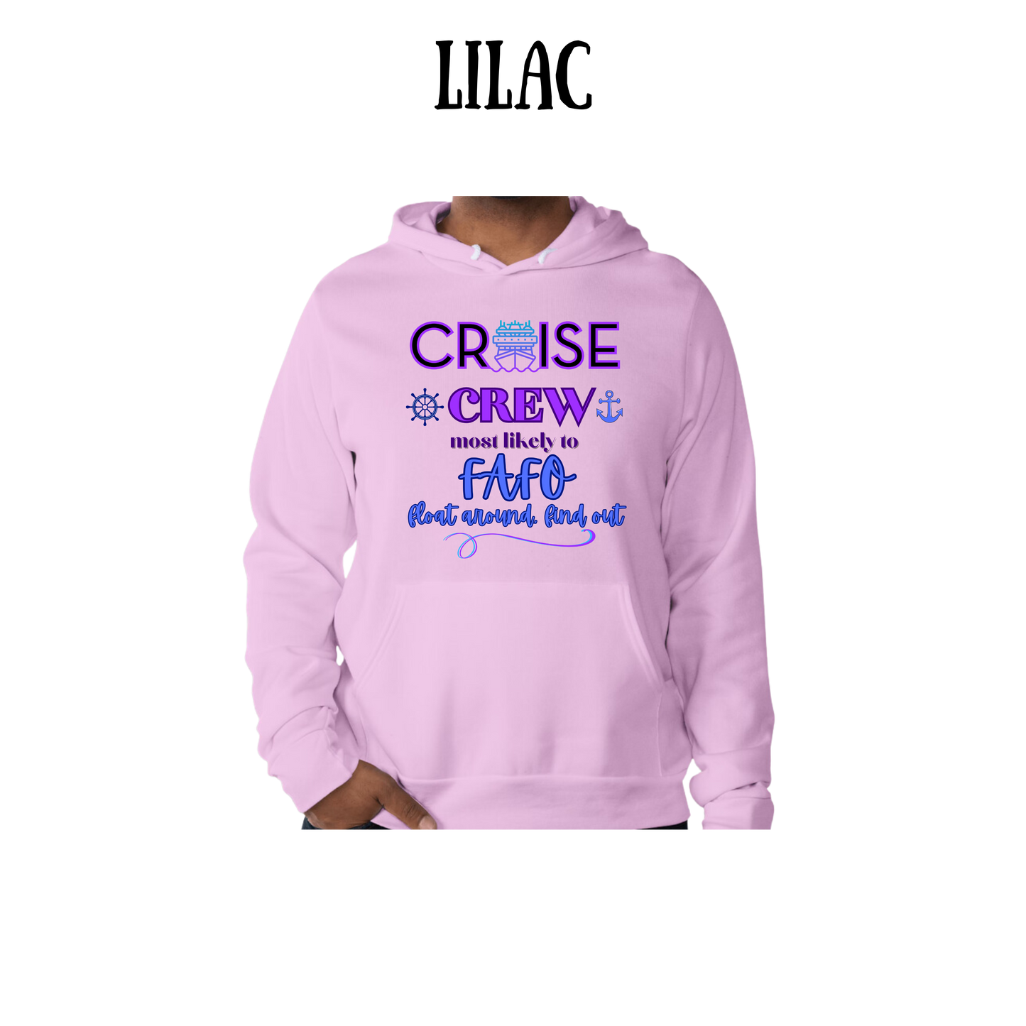 VP - Cruise Crew FAFO - Sponge Fleece Hoodie - Blues, Purples