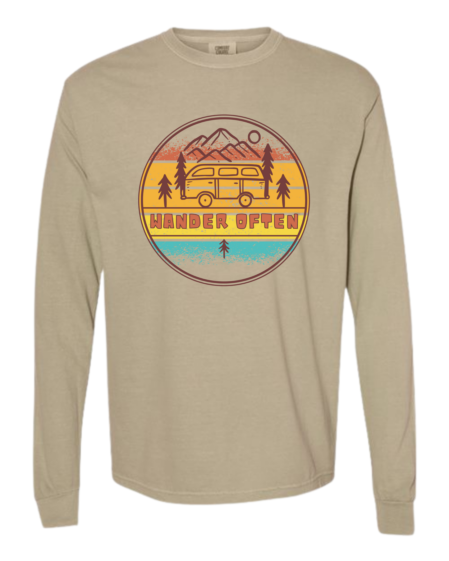Wander Often - Comfort Colors - Heavyweight Long Sleeve Tee - Neutral Colors