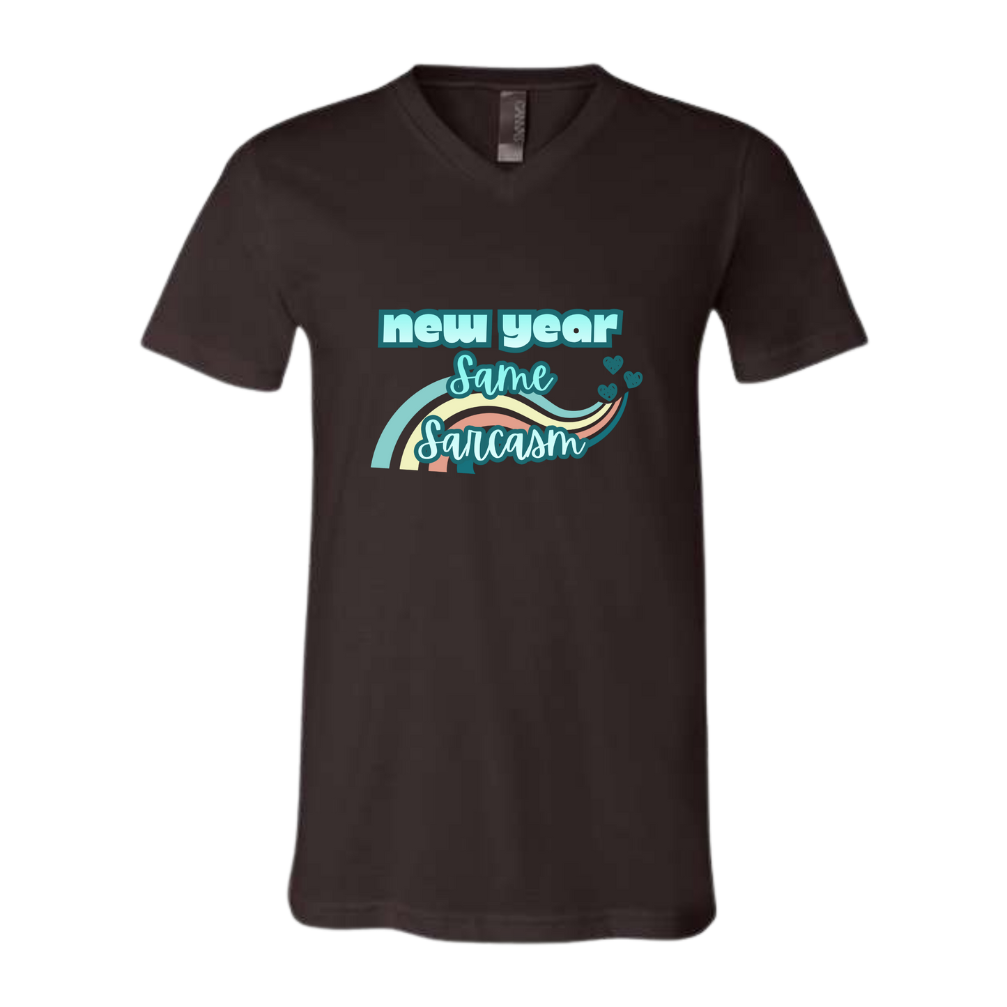 New Year Same Sarcasm - Bella+Canvas - Unisex V-Neck - Neutral Colors