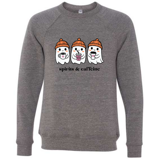 HP - Spirits & Caffeine - Sponge Fleece Raglan Sweatshirt - Greens, Neutrals