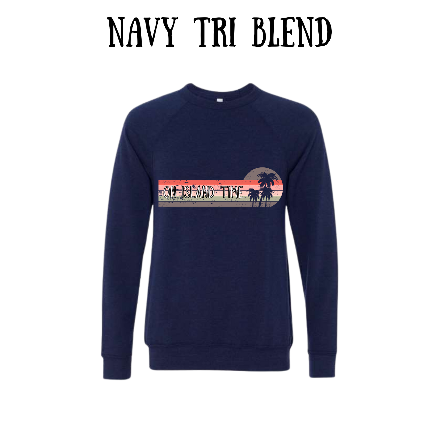 VP - On Island Time - Sponge Fleece Raglan Sweatshirt - Blues, Purples