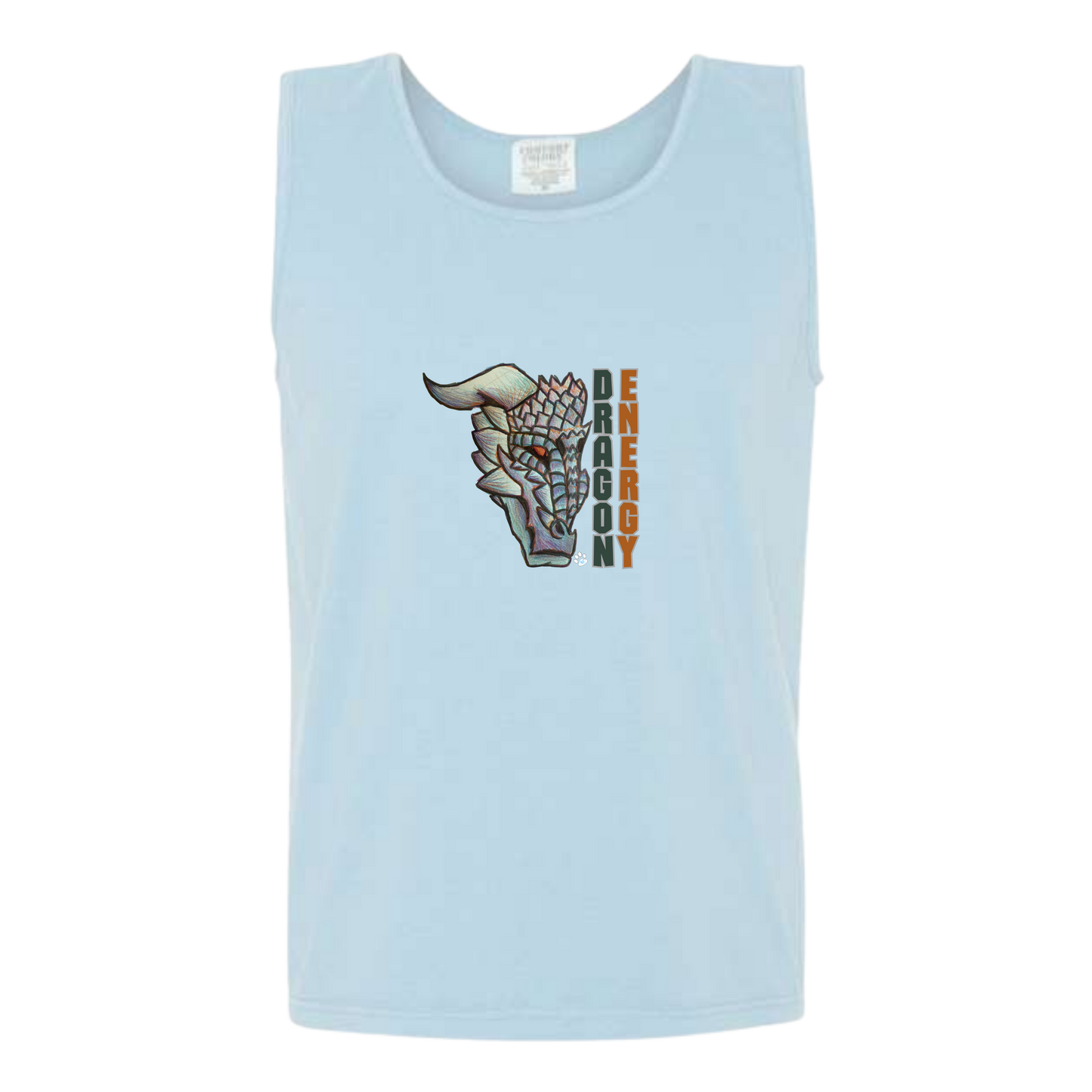 Dragon Energy - Comfort Colors - Unisex Tank - Neutral Colors & Blues