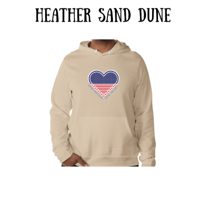 PP - One Nation One Heart - Sponge Fleece Hoodie - Greens, Neutrals