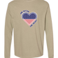 One Nation One Heart - Comfort Colors - Heavyweight Long Sleeve Tee - Neutral Colors