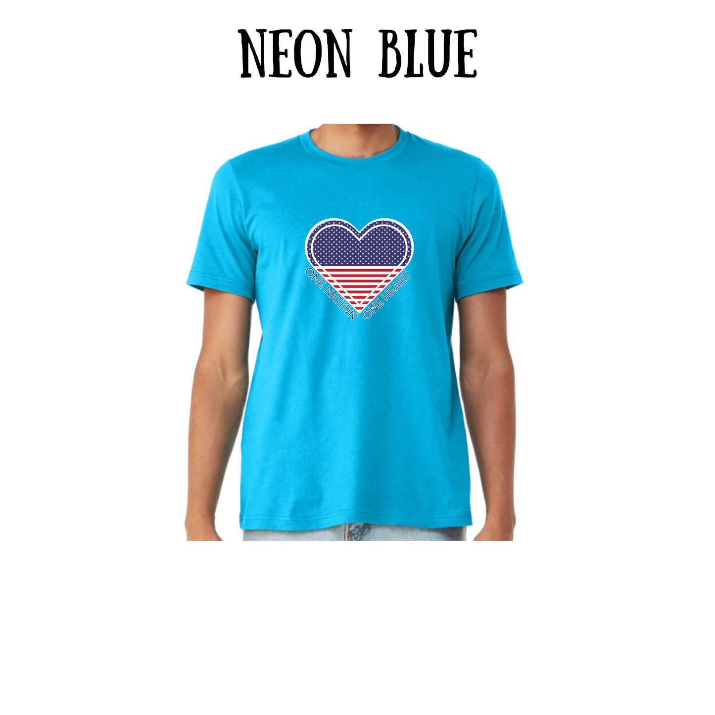 PP - One Nation One Heart - Unisex Tee - Blues