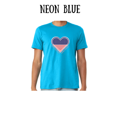 PP - One Nation One Heart - Unisex Tee - Blues