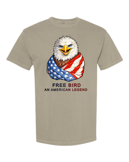 Free Bird An American Legend - Comfort Colors - Heavyweight Unisex Tee - Neutral Colors