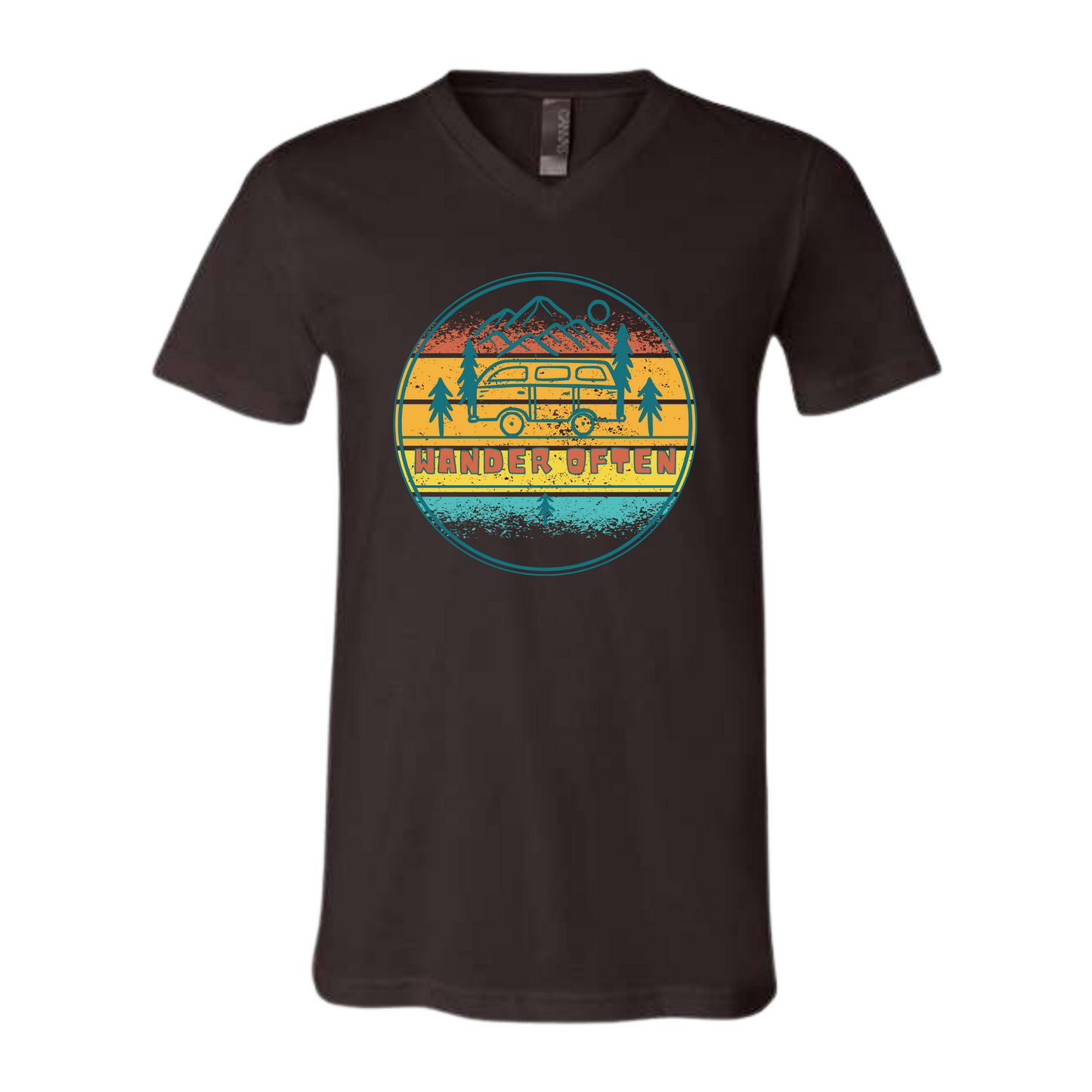 Wander Often - Bella+Canvas - Unisex V-Neck - Neutral Colors