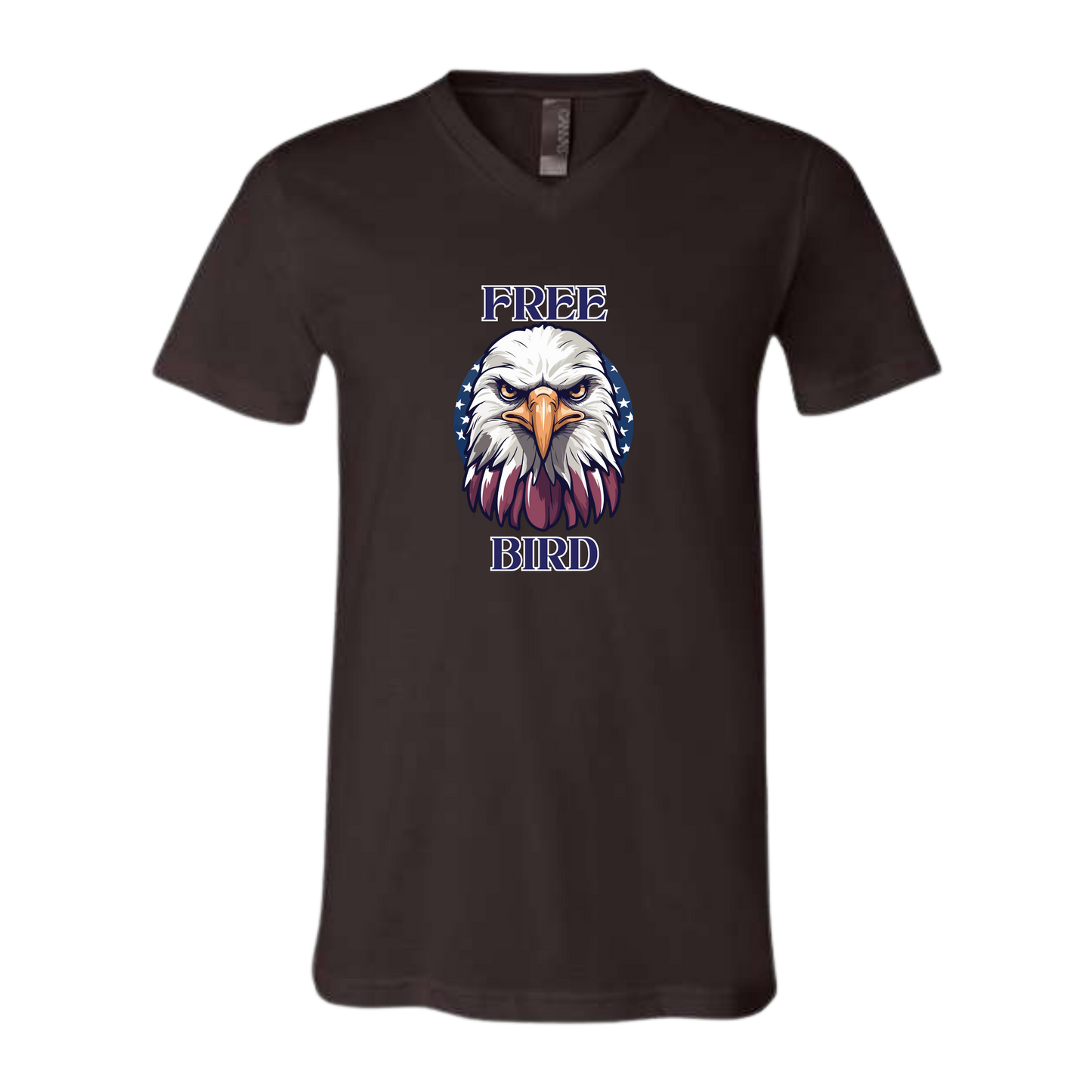 Free Bird - Bella+Canvas - Unisex V-Neck - Neutral Colors