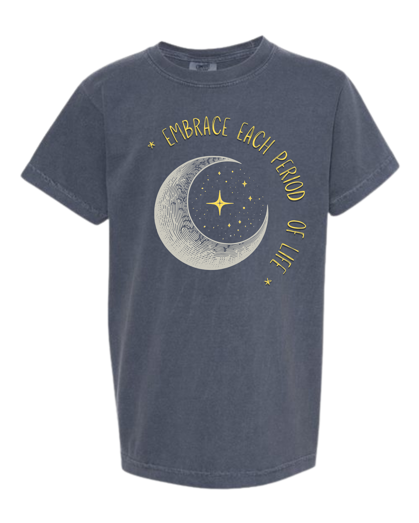 Embrace Each Period of Life - Comfort Colors - Heavyweight Youth Tee - Neutral Colors & Blues