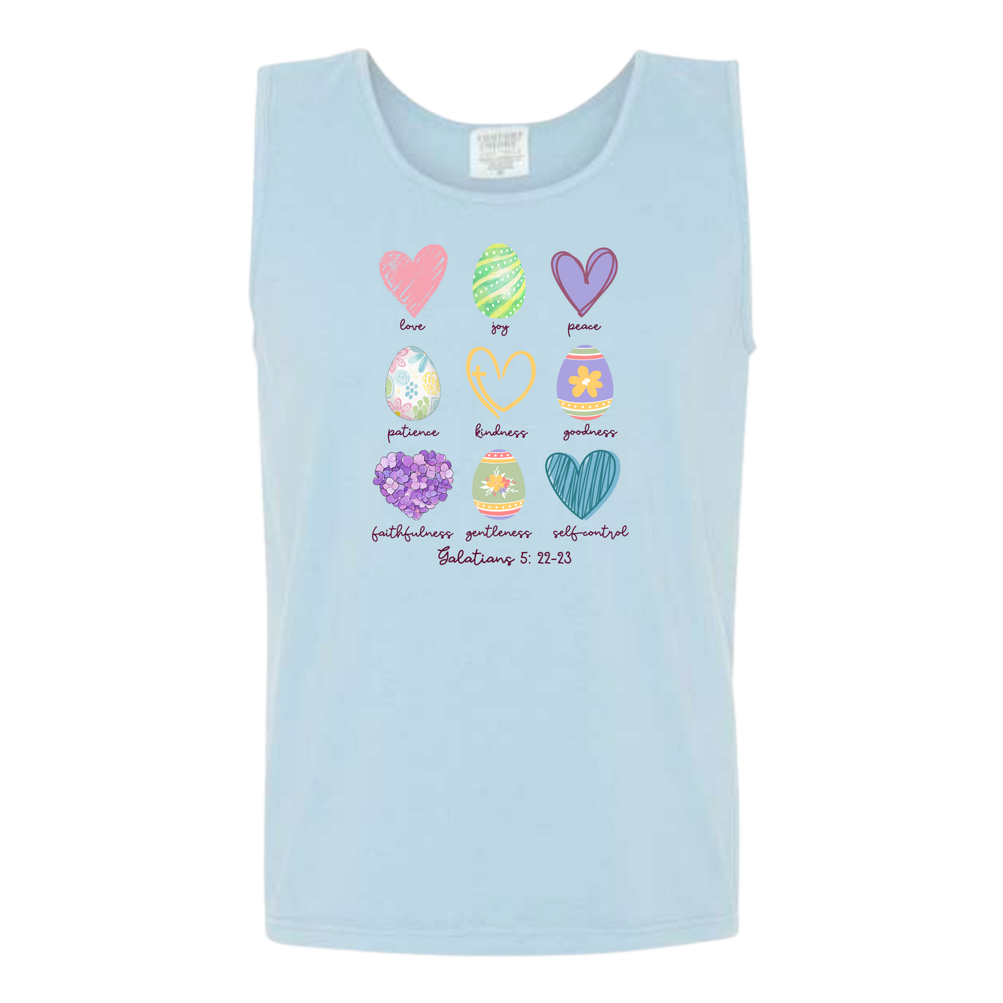 Galatians 5 - Easter - Comfort Colors - Unisex Tank - Neutral Colors & Blues