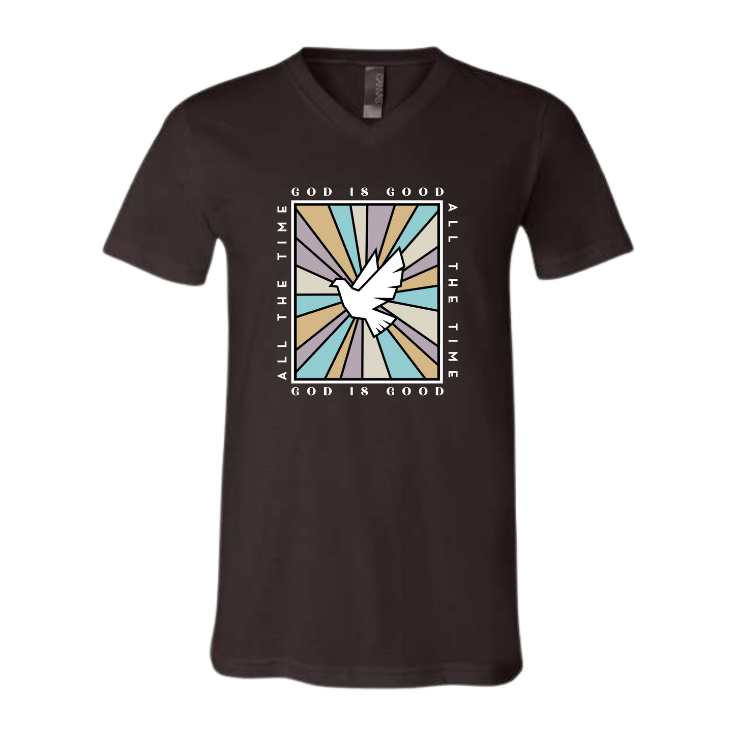 God Is Good - Bella+Canvas - Unisex V-Neck - Neutral Colors