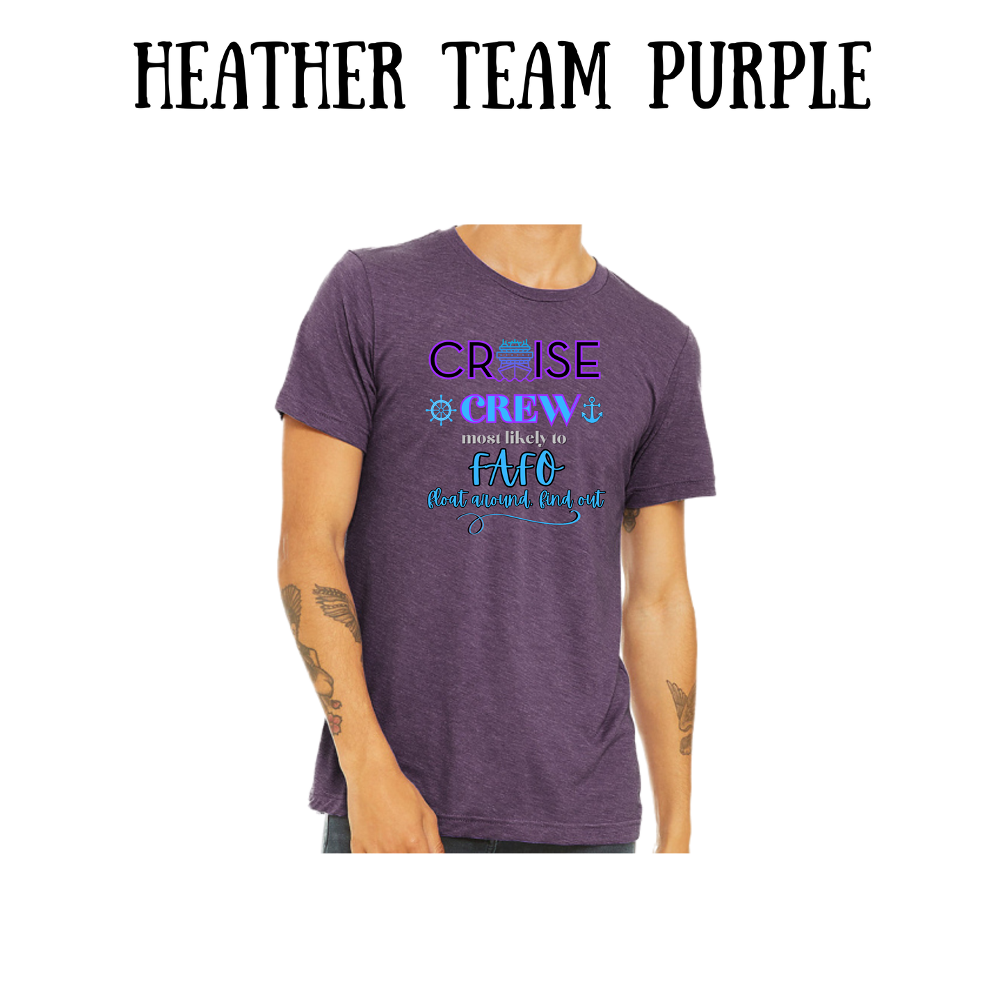 VP - Cruise Crew FAFO - Unisex Tee - Pinks, Purples, Neutrals