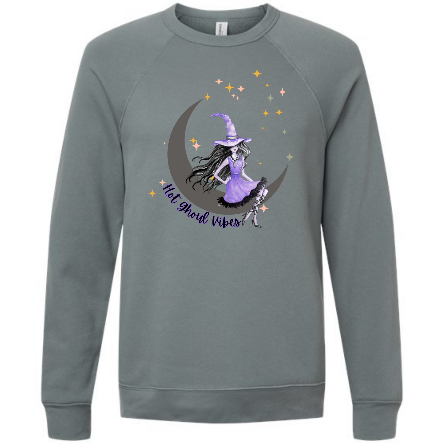 HP - Hot Ghoul Vibes - Sponge Fleece Raglan Sweatshirt - Blues, Purples