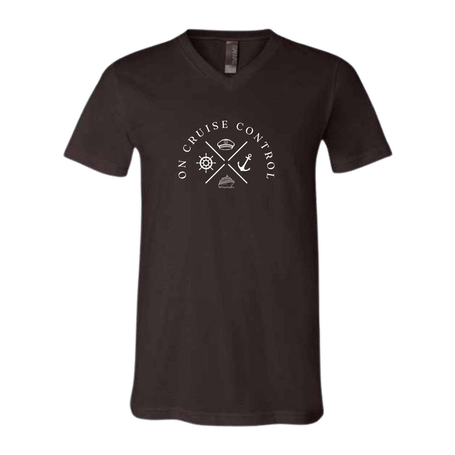 On Cruise Control - Bella+Canvas - Unisex V-Neck - Neutral Colors
